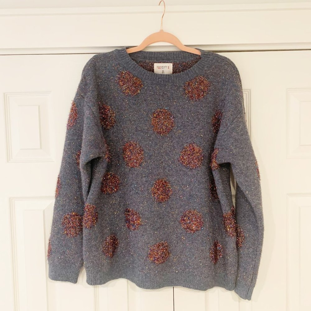 Polka Dot Sparkle Sweater NWOT